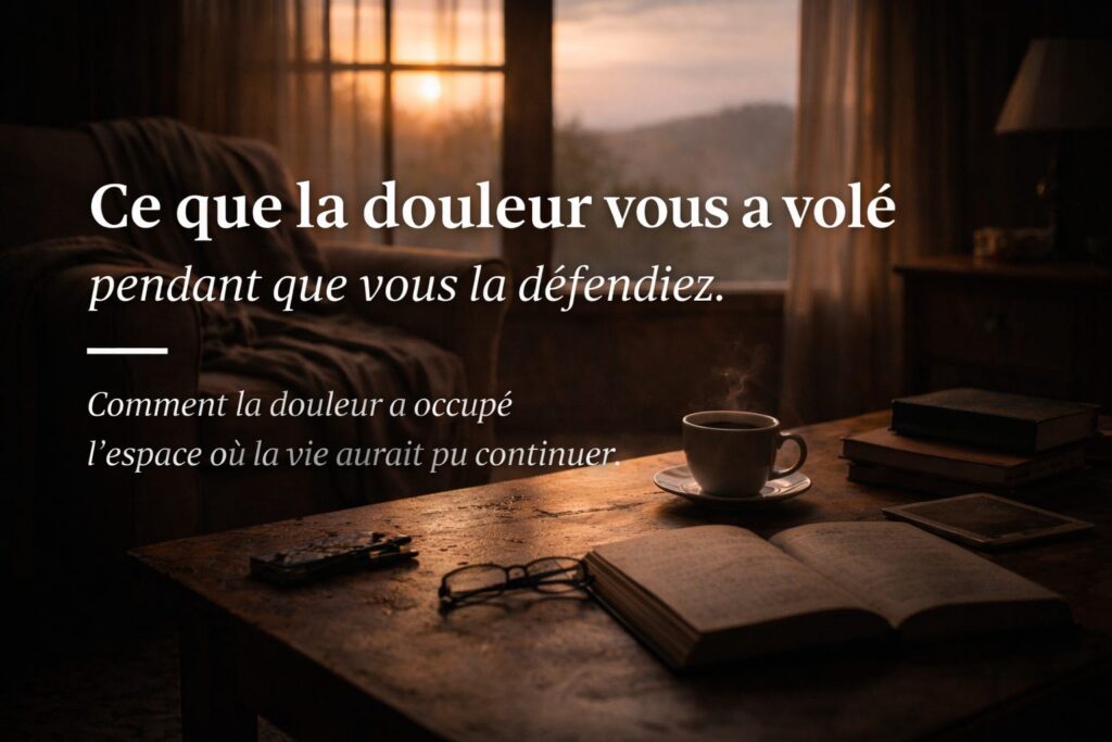 Sablier ou vue pénétrante, métaphore du temps que la douleur prend
