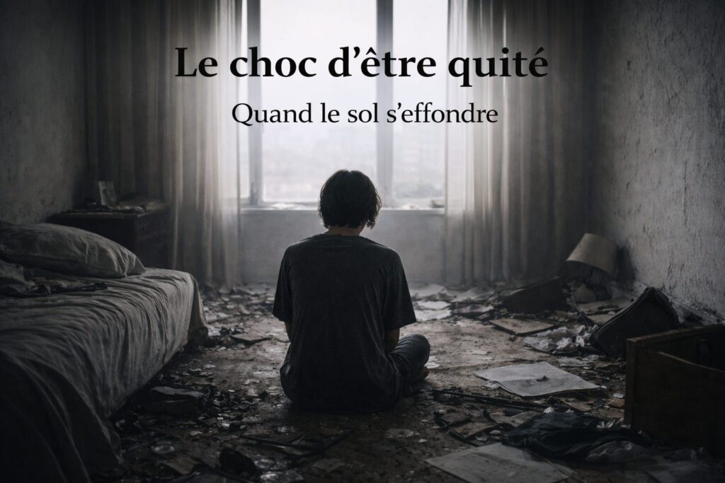 Sol fissuré, métaphore du choc d'être quitté