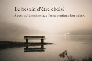 Banc sans personne. Métaphore de l'attente