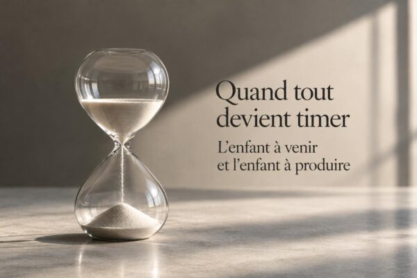 Le sablier montre l'écoulement du temps qui passe.